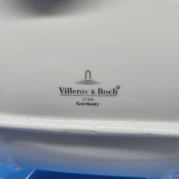 Villeroy And Boch New Wave Caffe Large Au Laite 6" W x 9"L White Snack Plates EC - Picture 5 of 8